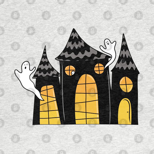 Haunted House with Ghosts Cartoon, made by EndlessEmporium by EndlessEmporium